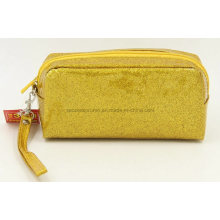 Gold Powder Effect PVC Toilet Cosmetic Bag for Promotional Gift